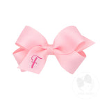 Mini Monogrammed Grosgrain Bow