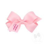 Mini Monogrammed Grosgrain Bow
