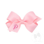 Mini Monogrammed Grosgrain Bow